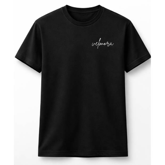 Velmora Signature Black Tee