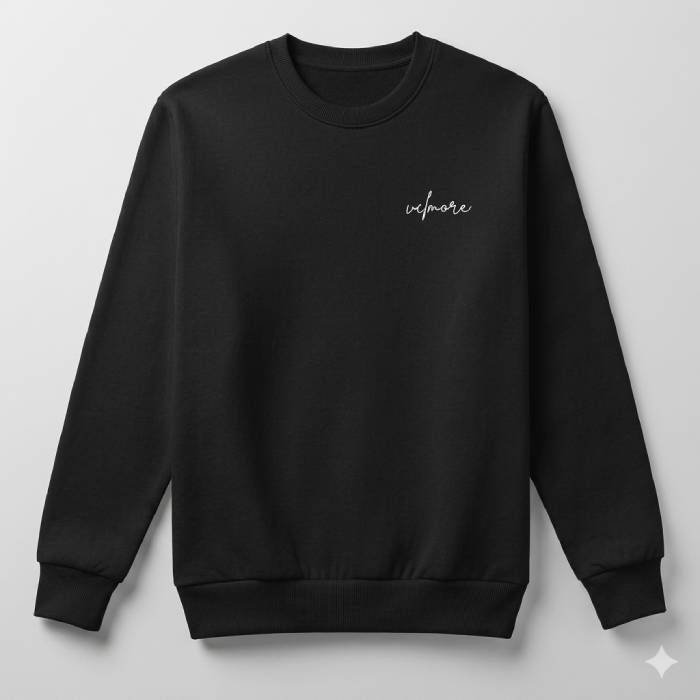 Velmora Signature Black Sweat Shirt